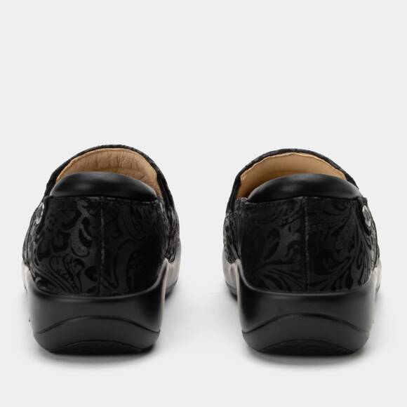 NEW ALEGRIA women's keli slip-on in black embossed paisley - Picture 5 of 6